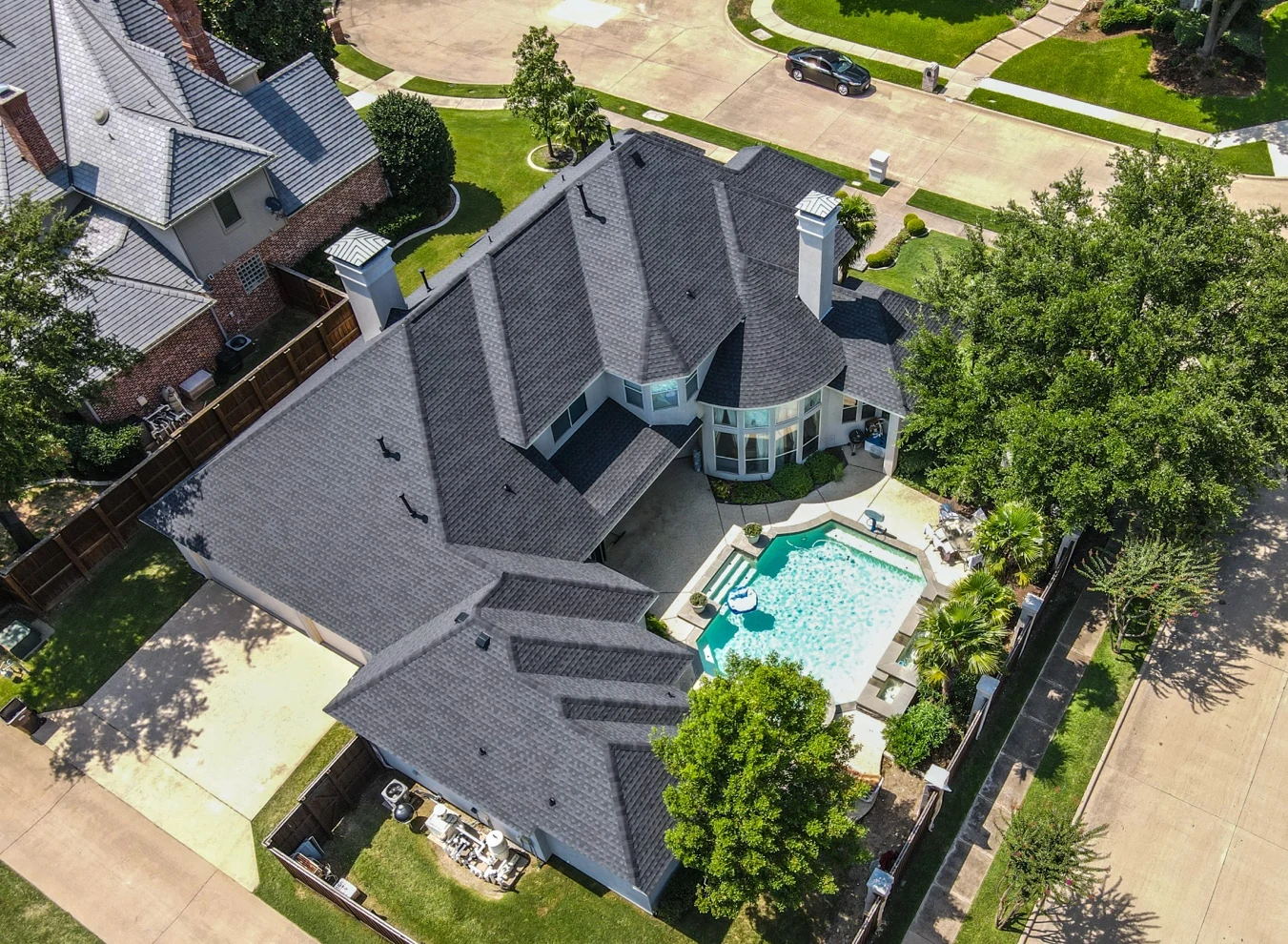Completed luxury residential roof