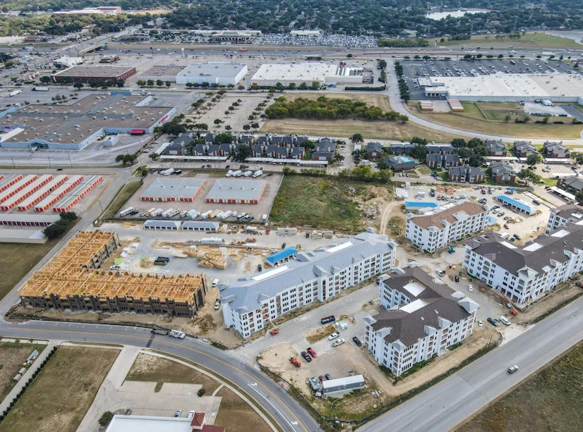 Commercial development from above