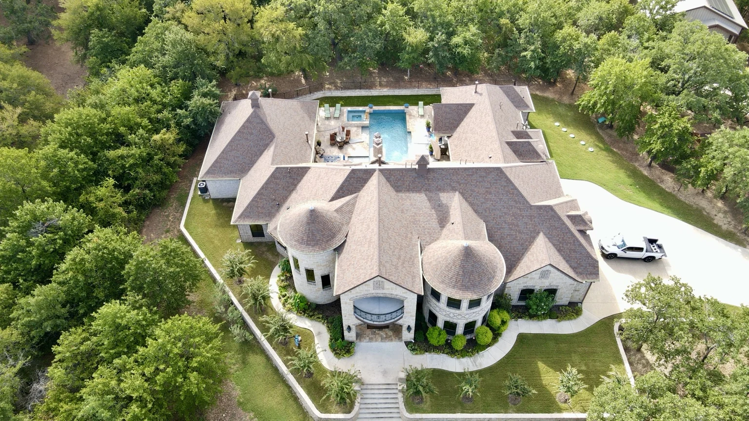Completed custom residential roof