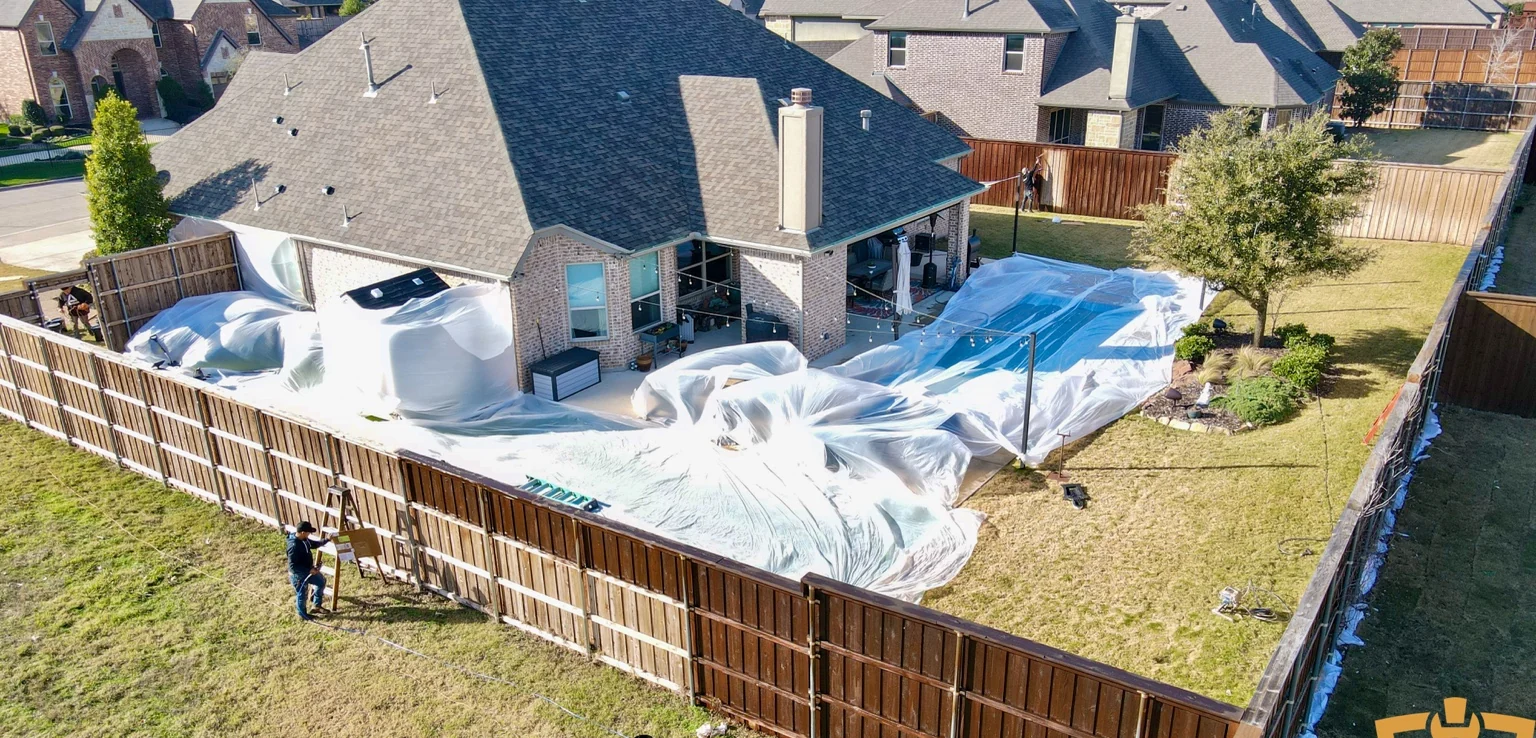Residential property protection during roofing