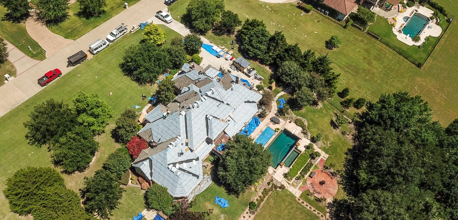 Completed residential shingle roof
