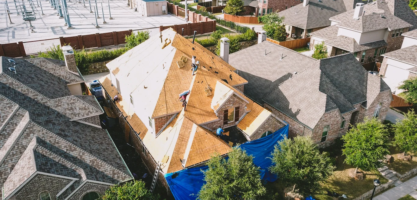 Large residential roof replacement